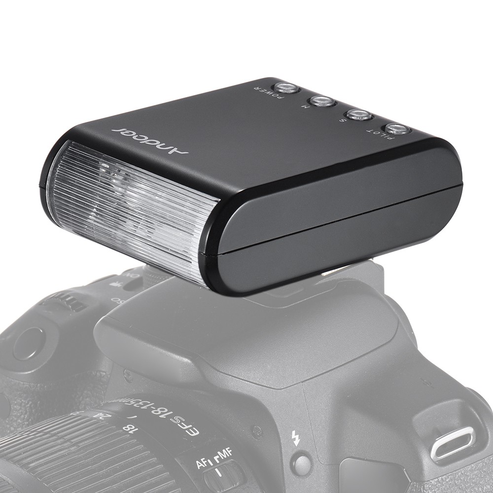 Ĩ Andoer WS-25 Professional Portable Mini Digital Slave Flash Speedlite On-Camera Flash with Universal Hot Shoe GN18 for