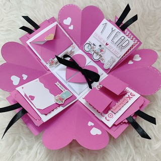Hộp quà Lovebox Exploding Box - Mẫu Hồng