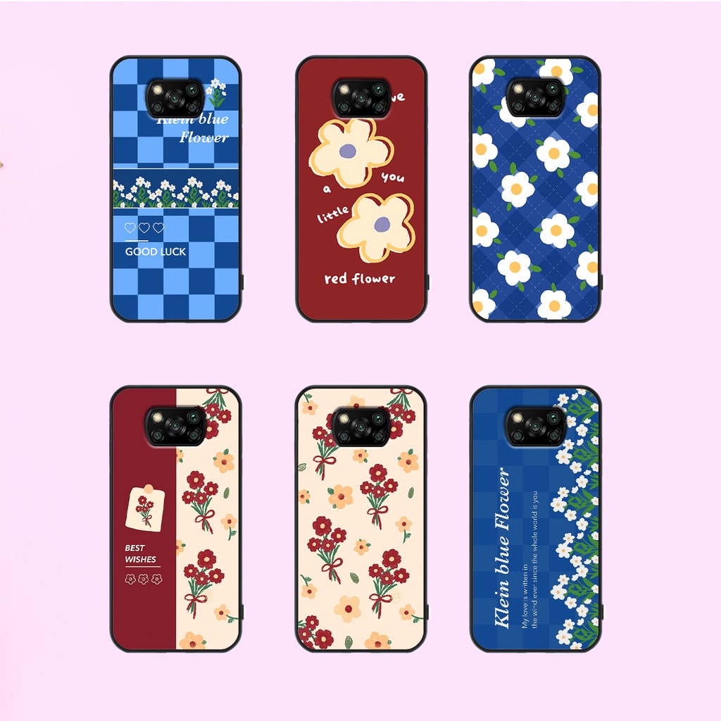 Ốp Xiaomi Poco X3 / Poco X3 Pro in hình hoa cỏ nhẹ nhàng,họa tiết caro xinh xắn.ốp lưng chống sốc