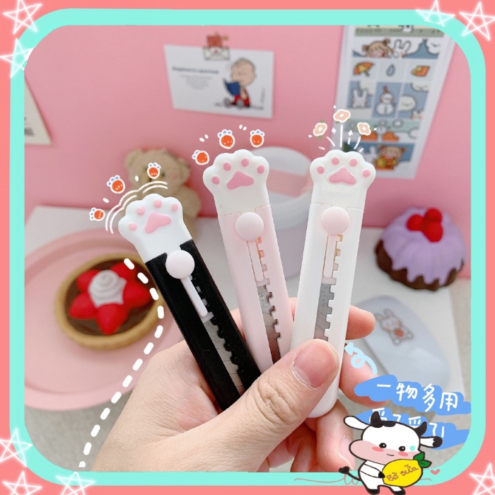 Dao Rọc Giấy Chân Mèo Cute Mini Dễ Thương An Toàn Khi Sử Dụng Cắt Gọt Sticker Washi Tape Trang Trí Sổ Tay VP15