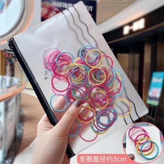 SET 100 CHUN BUỘC TÓC CÓ TÚI ZIP CHO BÉ