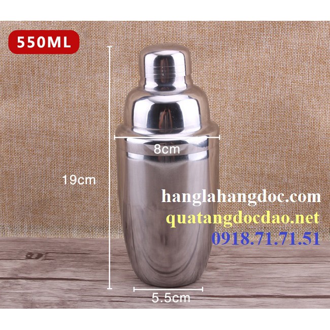 Bình inox pha chế 550ml cỡ đại cao cấp