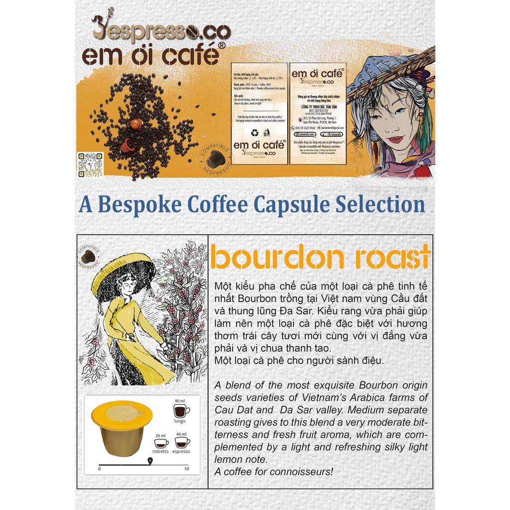 Cà phê viên nén (60 viên) - 5 vị cà phê khác biệt (Coffee Capsule)