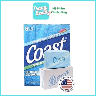 Xà Phòng Thơm Dịu Nhẹ Coast Cục Mỹ 113g (1 Lốc 8 Bánh)