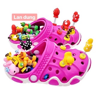 Nút gắn dép Crocs lò xo hình 3D