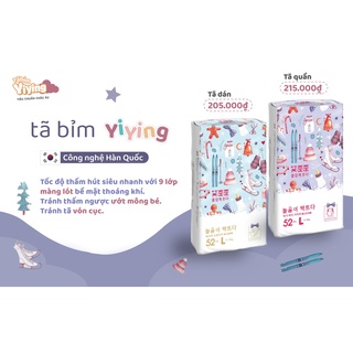 [Ý NGUYÊN] Tã/bỉm dán/quần Yiying bông tuyết mới S72/M60/L52/XL44/XXL40/XXXL36 công nghệ Hàn Quốc