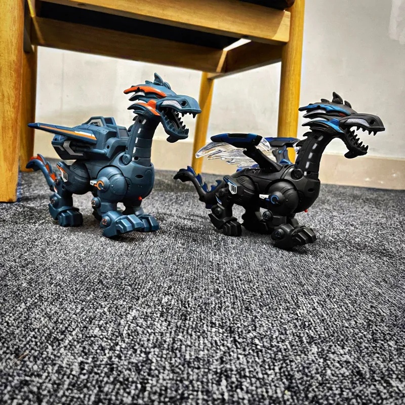 [Hàng mới về] Đồ chơi Rồng phun khói chạy bằng Pin có đèn và nhạc - Rồng khủng long phun sương