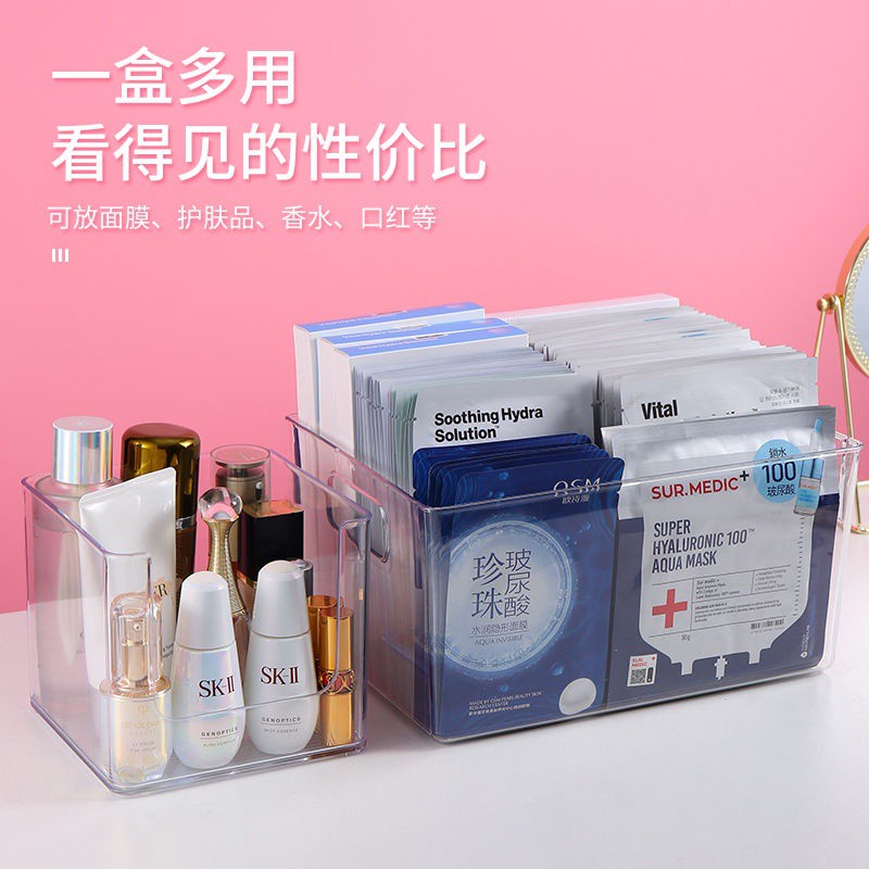 Hộp Đựng Mặt Nạ / Mỹ Phẩm Để Bàn Trong Suốt Cỡ Lớn Tiện Dụng
