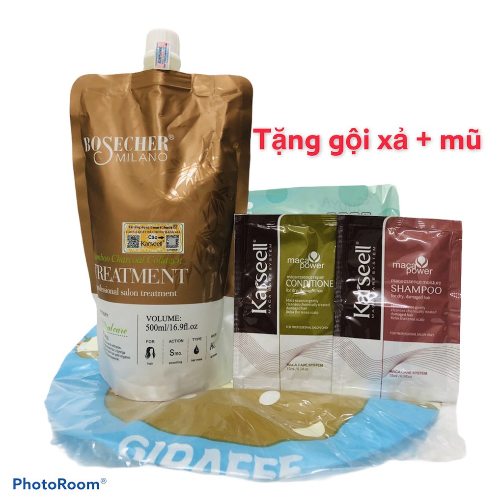 BOSECHER- DẦU HẤP Ủ TÓC DƯỠNG ẨM PHỤC HỒI SIÊU MỀM MƯỢT COLLAGEN BOSECHER HƯƠNG NƯỚC HOA 500ML