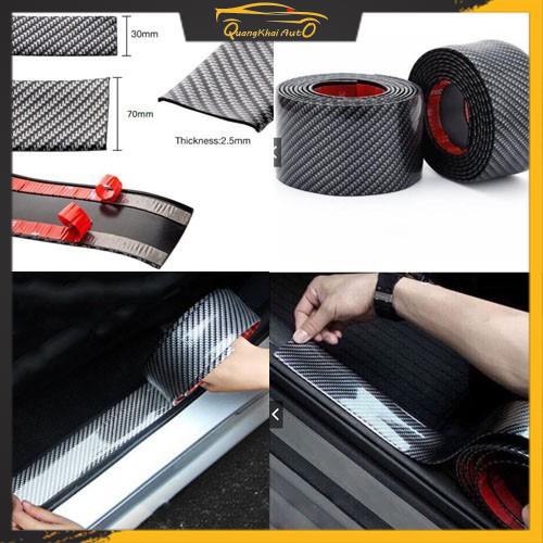 Nẹp Carbon 5D Chống Trầy Xước Bậc Cửa, Cốp Xe Loại 1 Siêu Dính