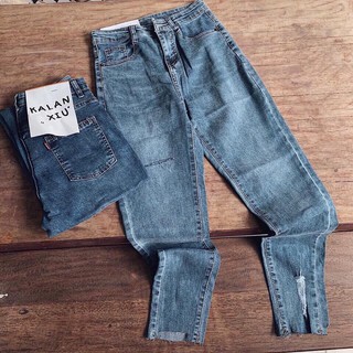 Quần Jeans Ôm Rách Kiểu