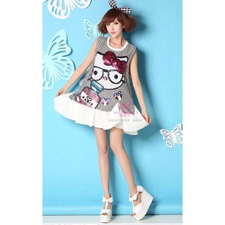 ĐẦM SỌC BABY DOLL KITTY