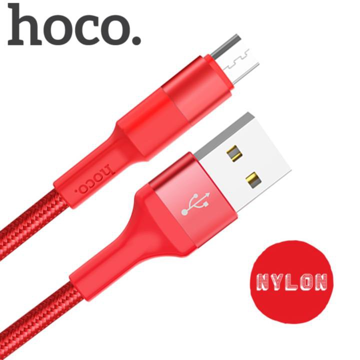 Cáp Sạc MicroUSB Hoco X26 Sạc Nhanh Bọc Dù Bền Chắc 1M