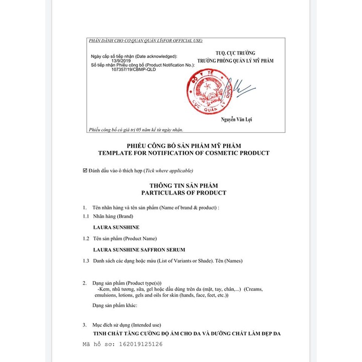 SERUM NHỤY HOA NGHỆ TÂY LAURA SUNSHINE NHẬT KIM ANH SAFFRON SERUM 50ml