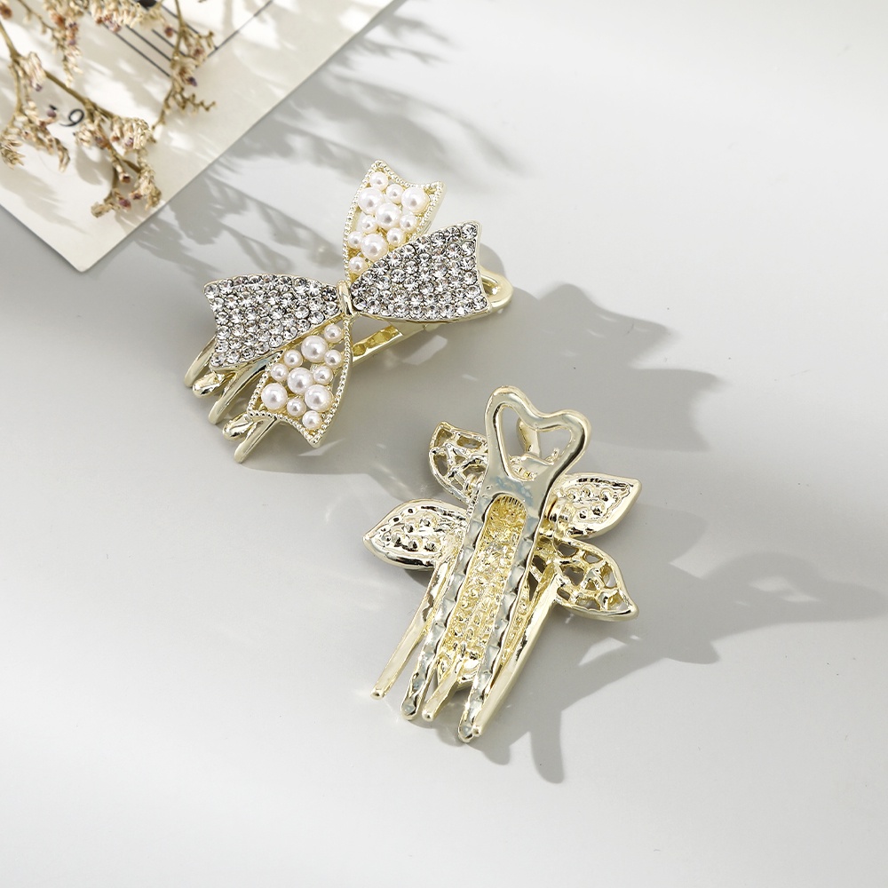 Kẹp tóc HAIMEIKANG hình bướm nhiều kiểu dáng đính ngọc trai nhân tạo thời trang hàn quốc