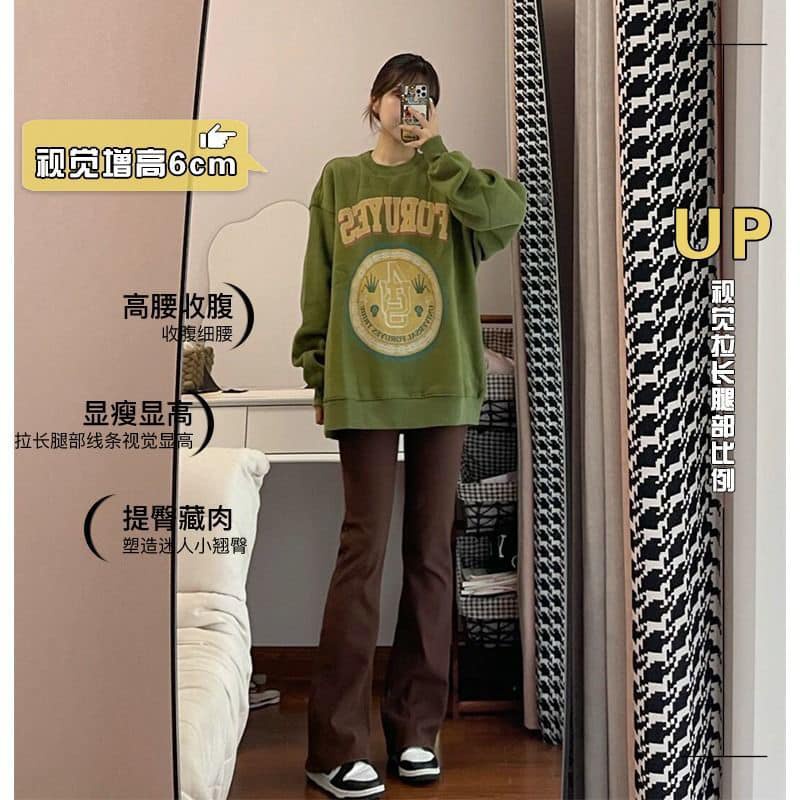 Áo Nỉ Sweat Nữ tay bồng form rộng, Áo hoodie United States chất nỉ bông cá tính Ulzzang