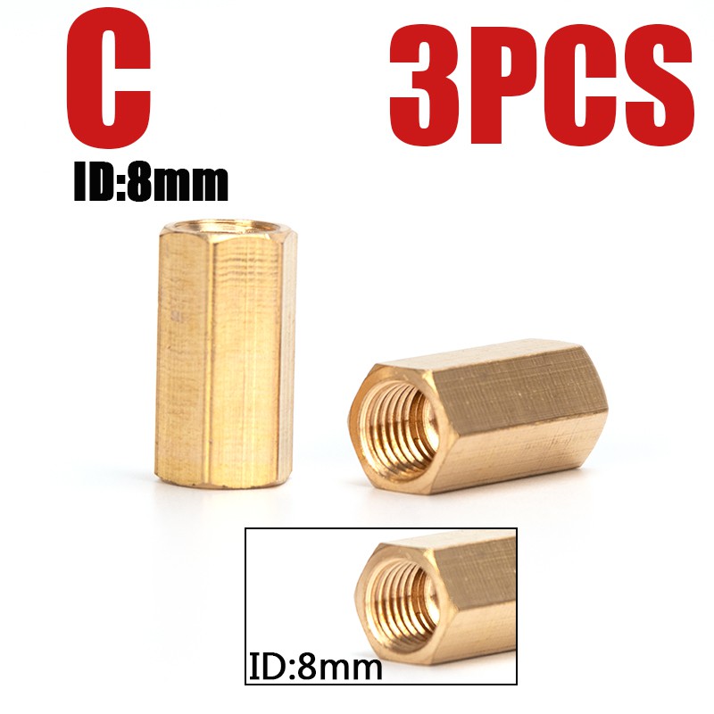 Bộ 3 Đầu Nối Hai Đầu Bằng Đồng m10x1 m8x1 Chuyên Dụng Cho Máy Bơm Không Khí