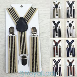 Đai Quần Yếm Hình Chữ Y Họa Tiết Kẻ Sọc Phong Cách Retro Thời Trang Cho Bé Trai Và Bé Gái