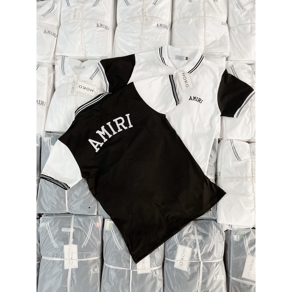 Áo thun nam POLO AMIRI vải cotton thoáng mát dày,chuẩn form,trẻ trung,phong cách
