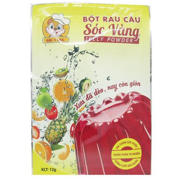 Bột Rau Câu Dẻo Sóc vàng hộp 120g