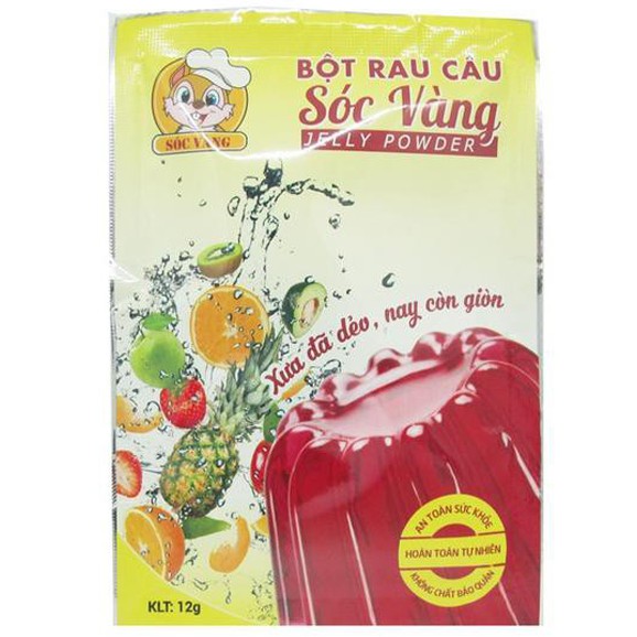 Bột Rau Câu Dẻo Sóc vàng hộp 120g (10 gói x 12g)