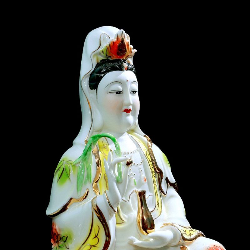 Tượng mẹ quan âm bồ tát bằng sứ bảy màu