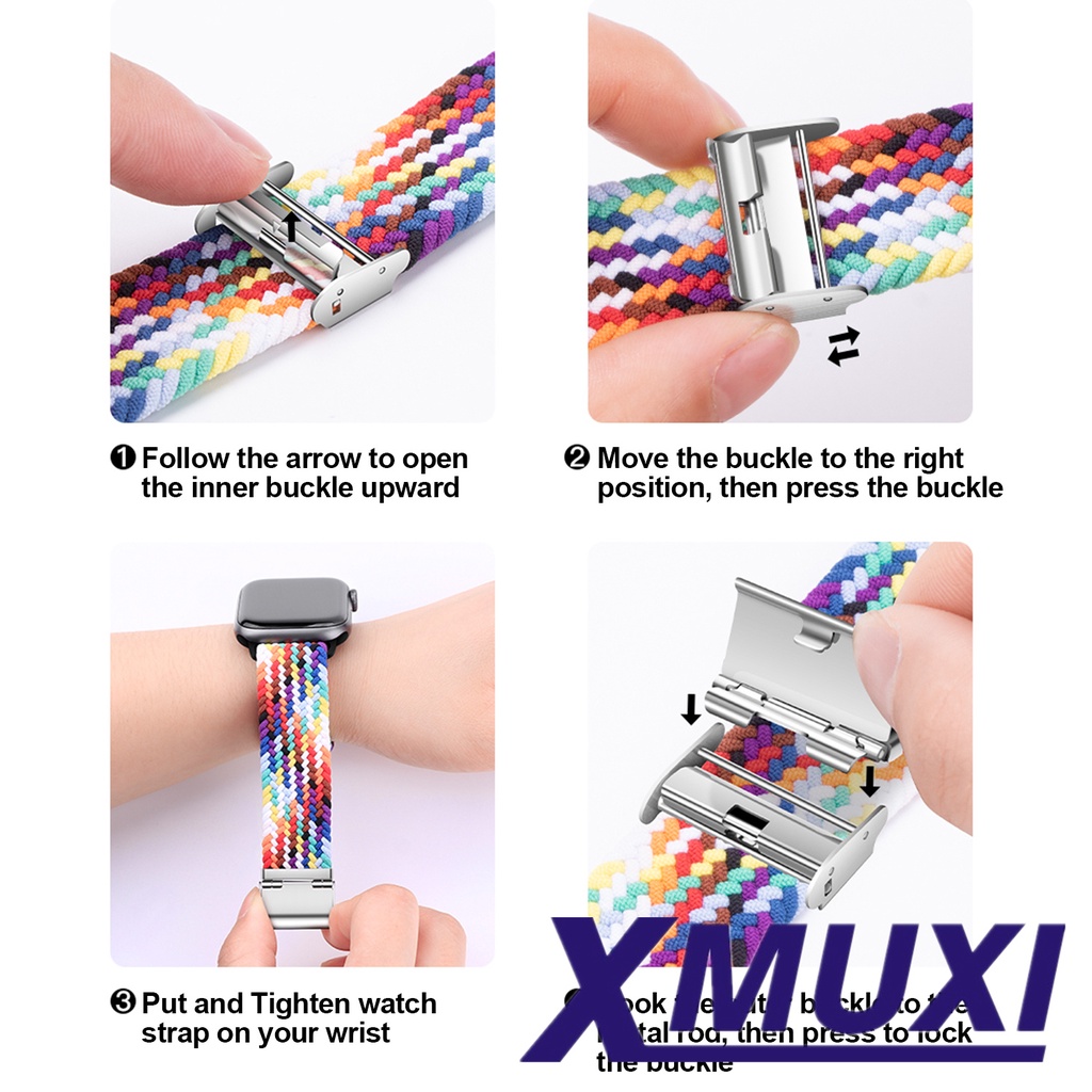 Dây Đeo Nylon Thay Thế Cho Đồng Hồ Thông Minh Apple Watch Series 7 / SE / 6 / 5 / 4 / 3 / 2 / 1 49mm 45mm 41mm