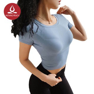 Áo thun MOVING PEACH tay ngắn tập thể thao cho nữ
