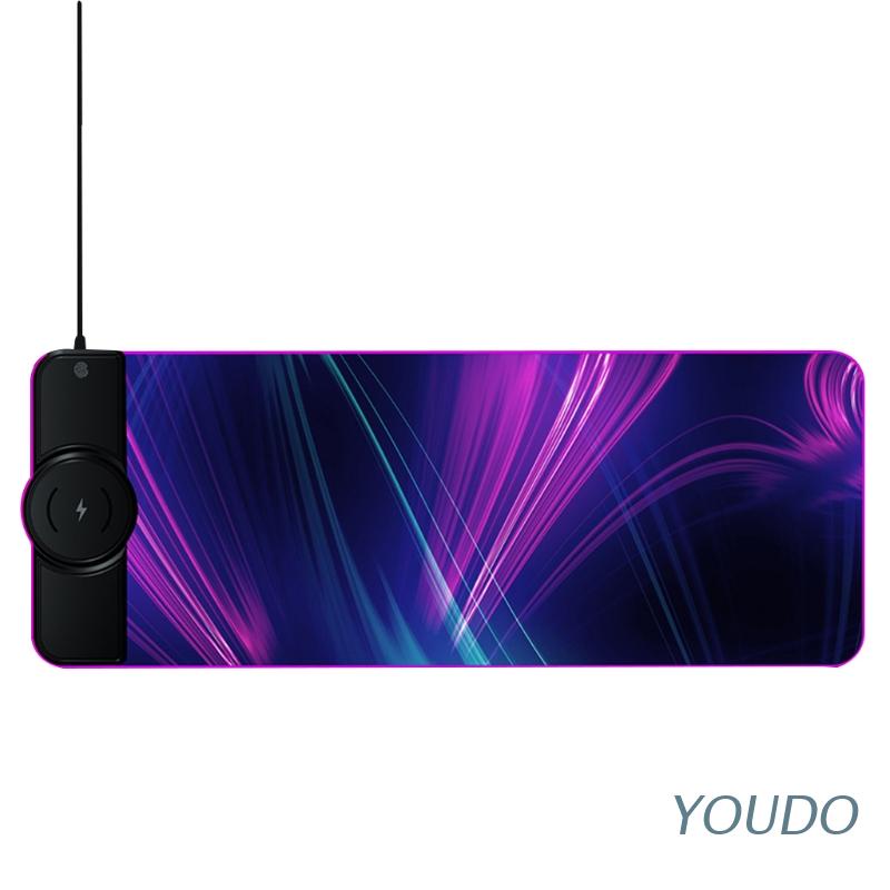 Tấm lót chuột và bàn phím chơi game cỡ lớn có đèn LED RGB chống trượt