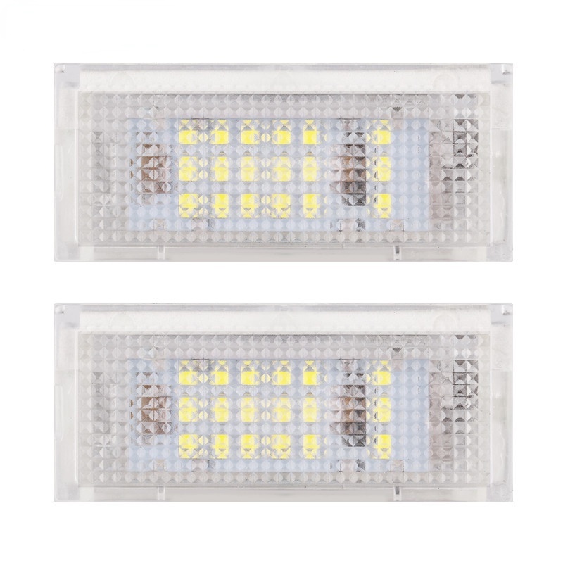 2 Chiếc Đèn LED Ô Tô Biển Số Đèn 12V Đèn LED Trắng Cho Xe BMW E46 4D (98-05) E46 5D (98-05) Lưu Diễn