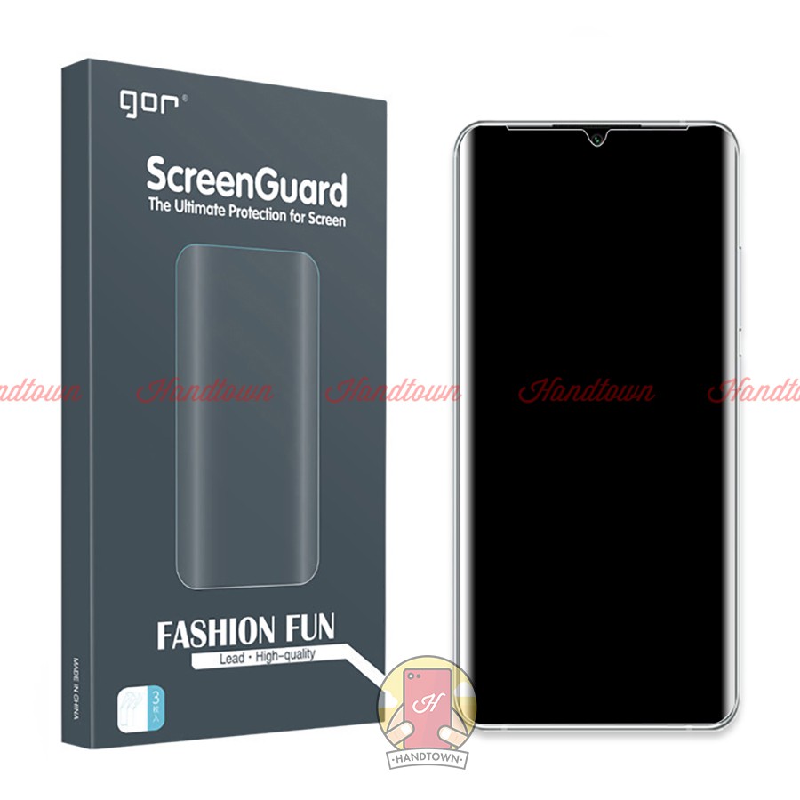 Bộ 2 Miếng dán cường lực dẻo 3D Trong Suốt Không Full Màn Xiaomi Mi Note 10 Lite Chính Hãng Gor