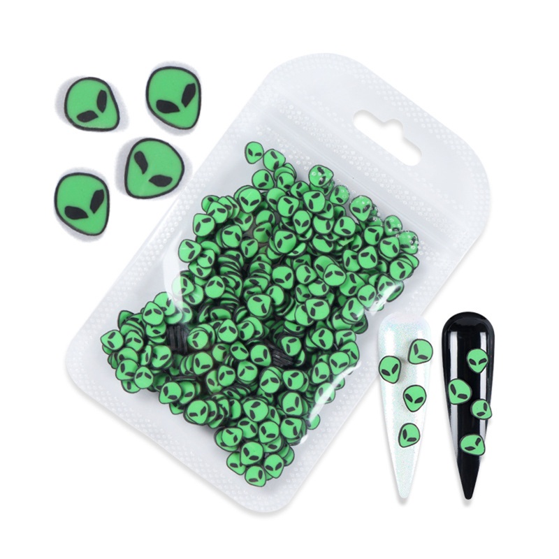 Phụ Kiện Trang Trí Móng Tay Hình Người Ngoài Hành Tinh Mềm Mại