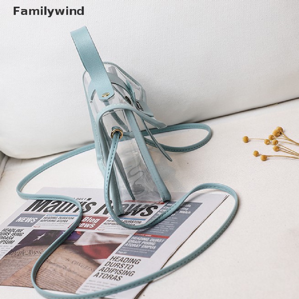 Túi Xách Đeo Vai Bằng PVC Trong Suốt Hình Vuông Cỡ Nhỏ Thời Trang Mùa Hè Cho Nữ