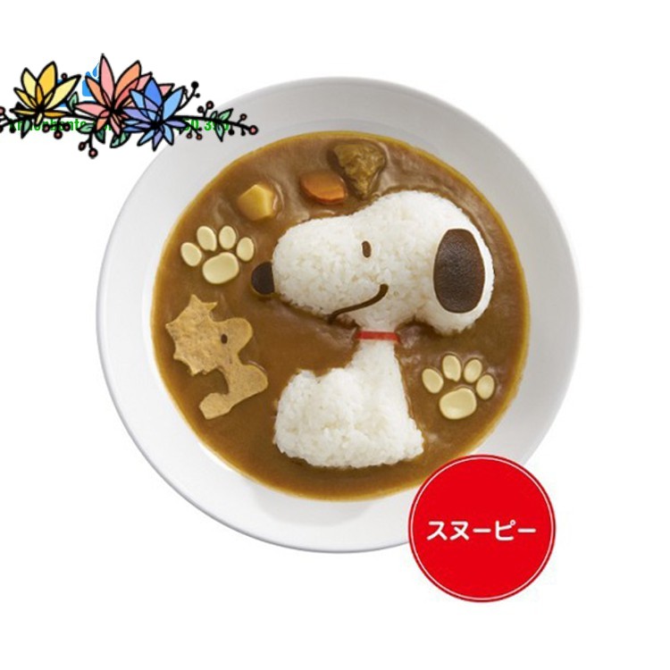 BỘ KHUÔN ÉP CƠM SNOOPY KÈM TẤM CẮT TRANG TRÍ