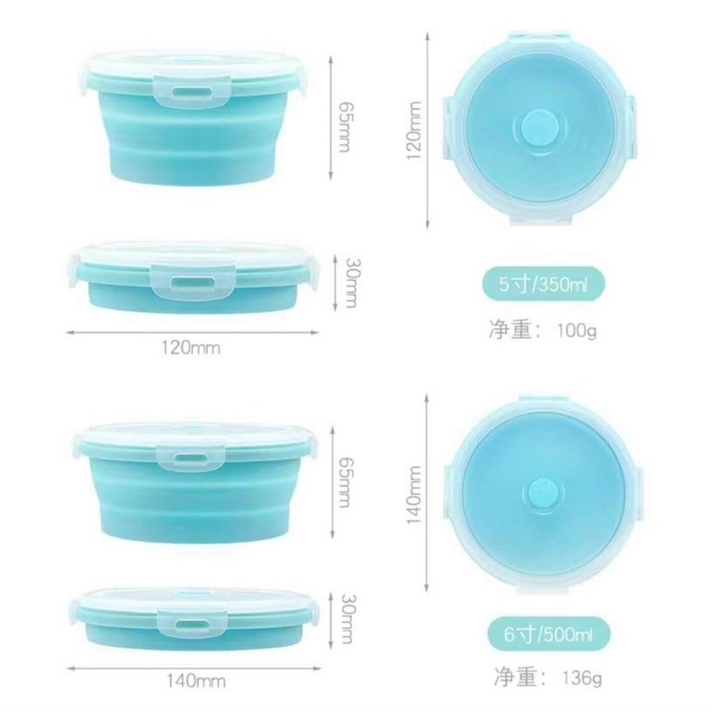 * Tô Silicon Gấp Gọn Chịu Nhiệt Độ Cao Phong Cách Nhật Bản Du Lịch Cho Gia đình
