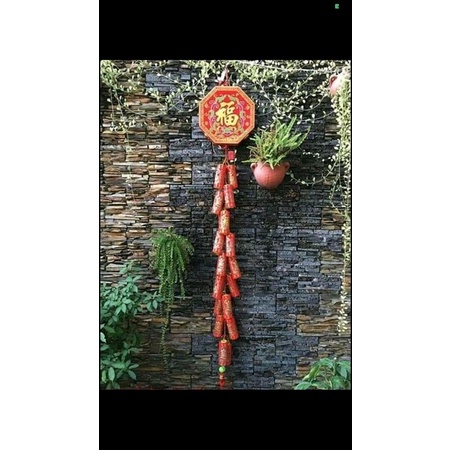 Pháo điện tử size đại dài 1m7 có hệ thống đèn led và âm thanh trang trí tết, quán cafe