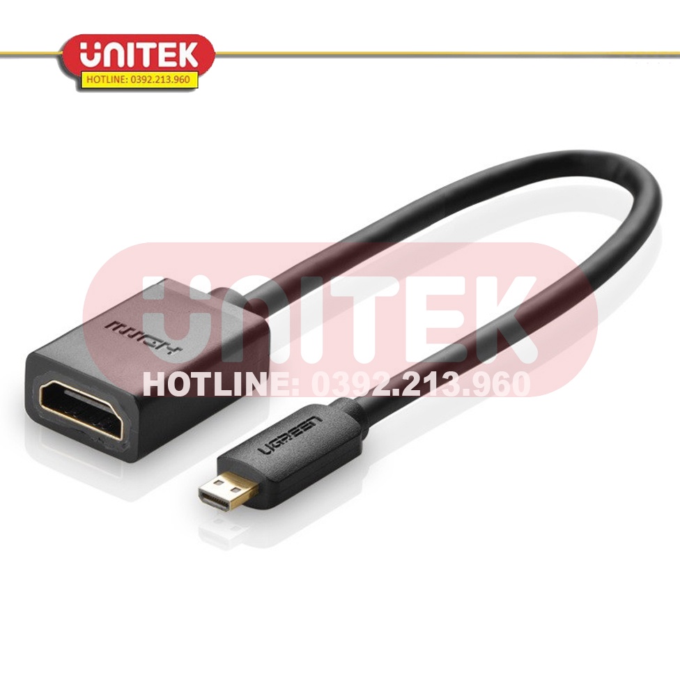 Cáp Chuyển Đổi Micro HDMI To HDMI Âm Dài 20cm Ugreen 20134