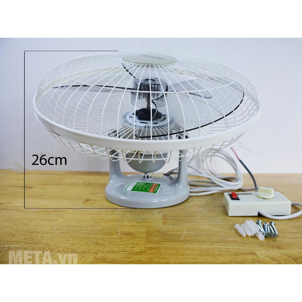 [TOP 1 SHOPEE] Quạt đảo trần Vinawind - QTĐ400X-ĐB (khiển xa) sải cánh 400mm, điện cơ Thống Nhất