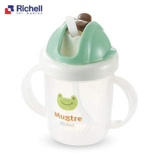 Cốc Tập Uống Ống Hút Mugtre Richell Chống Sặc 200ML