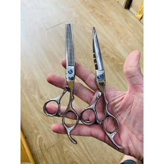Kéo cắt tóc KASHO 6 inch, quai vênh Kasho Trắng KO-02 chuyên dùng cho barber / salon