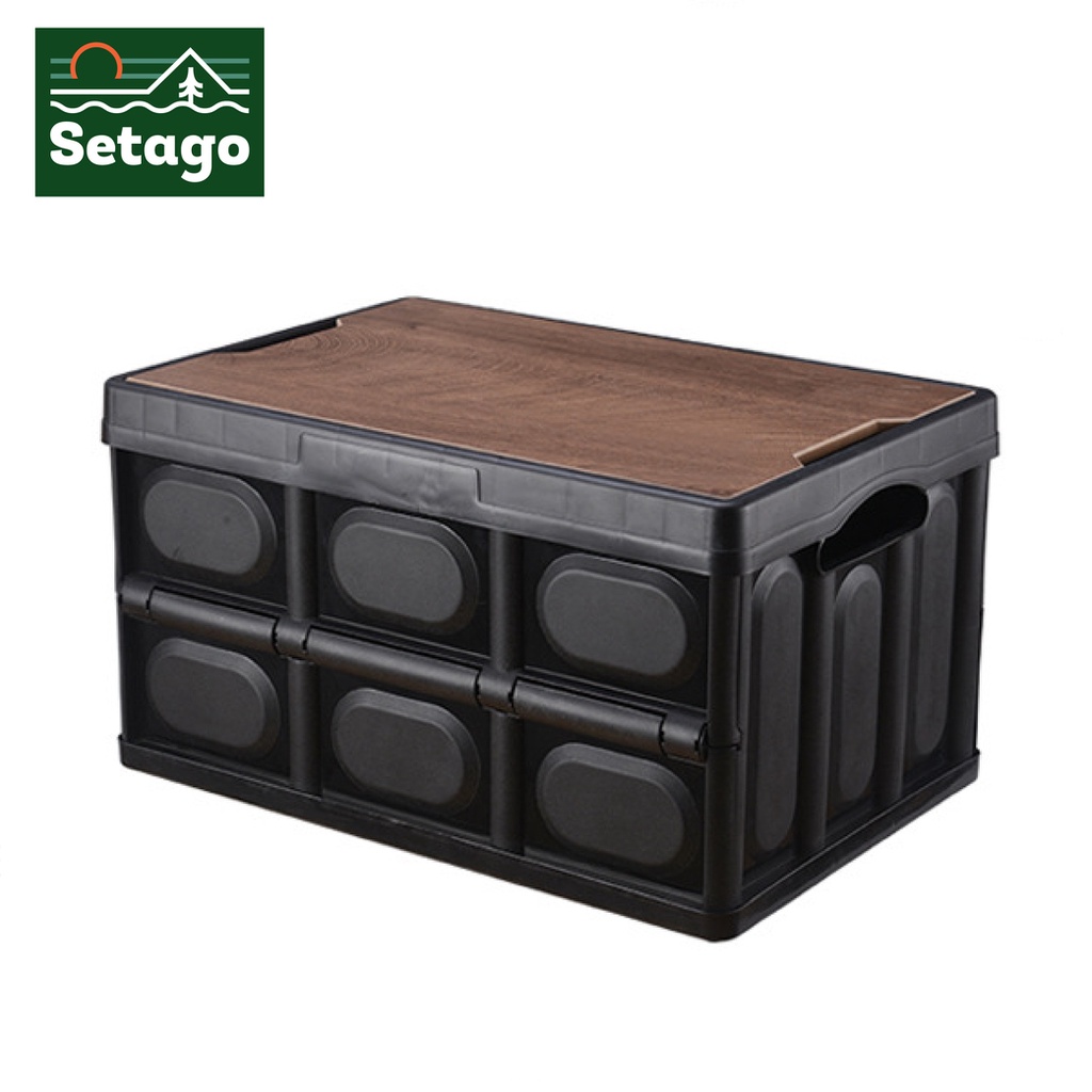 THÙNG GẤP GỌN dã ngoại, cắm trại NẮP GỖ #5 TRONG #1-vừa trang trí vừa là phụ kiện du lịch không thể thiếu