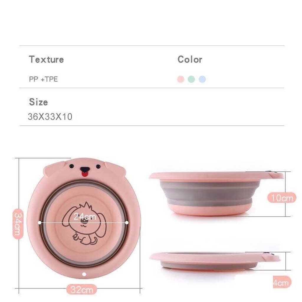 [HÀNG CÓ SẴN] Thau Gấp Gọn, Chậu Xếp Gọn Silicon Đa Năng