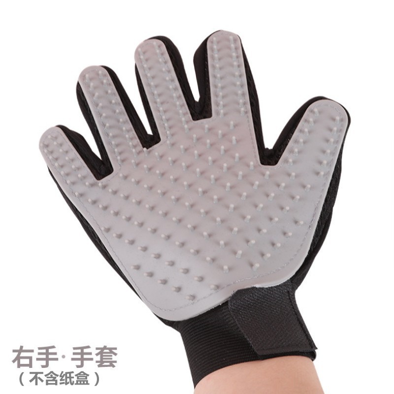 Găng tay lấy lông rụng tắm chó mèo True Touch - chải lông tránh rối đánh bông lông massage cho thú cưng cực hiêu quả