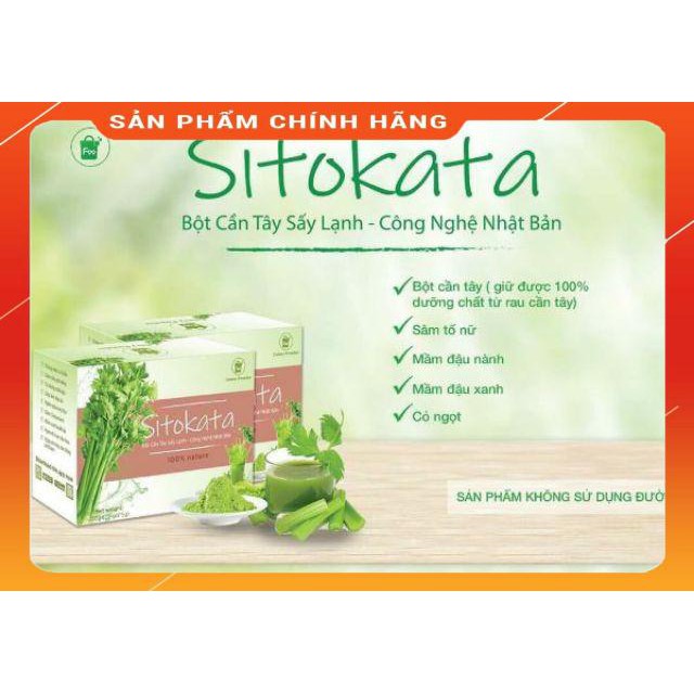 Bột cần tây Sitokata chính hãng (1 hộp 20 gói) tặng bình nước và cẩm nang