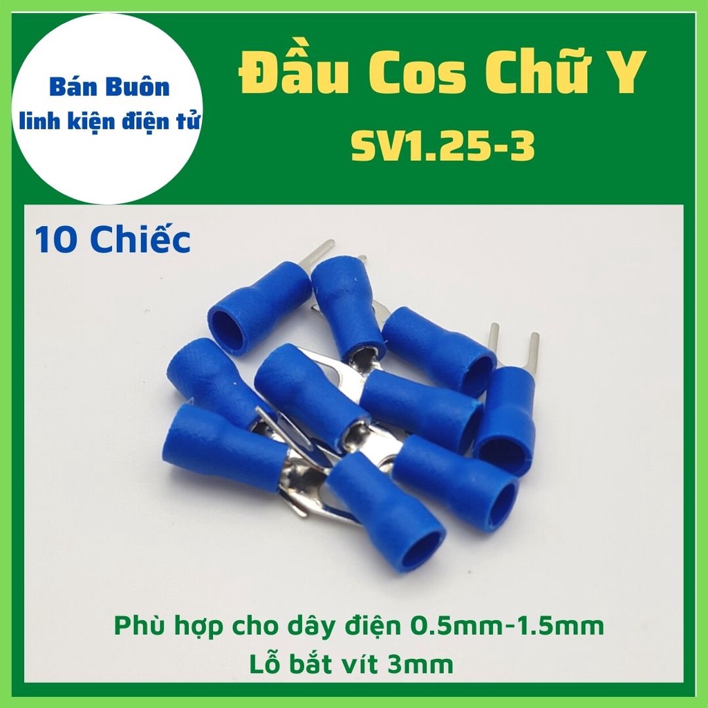 Combo 150 Cos Y, Đầu cos chữ y, cosy, cos chẻ [Phù hợp với dây điện 0.5mm-1.5mm/ 22AWG-16AWG]