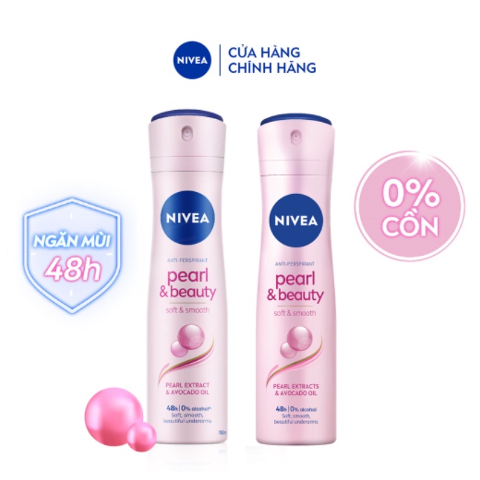 Xịt ngăn mùi Nivea Pearl &amp; Beauty nữ ngọc trai quyến rũ 150ml, khử mùi hôi - Shop Viloet