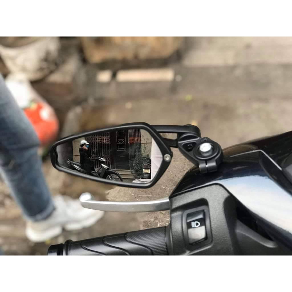 ✹Gương Gù Thái Xịn - Mặt Kính Trắng < Gắn Chân và Tay Lái >