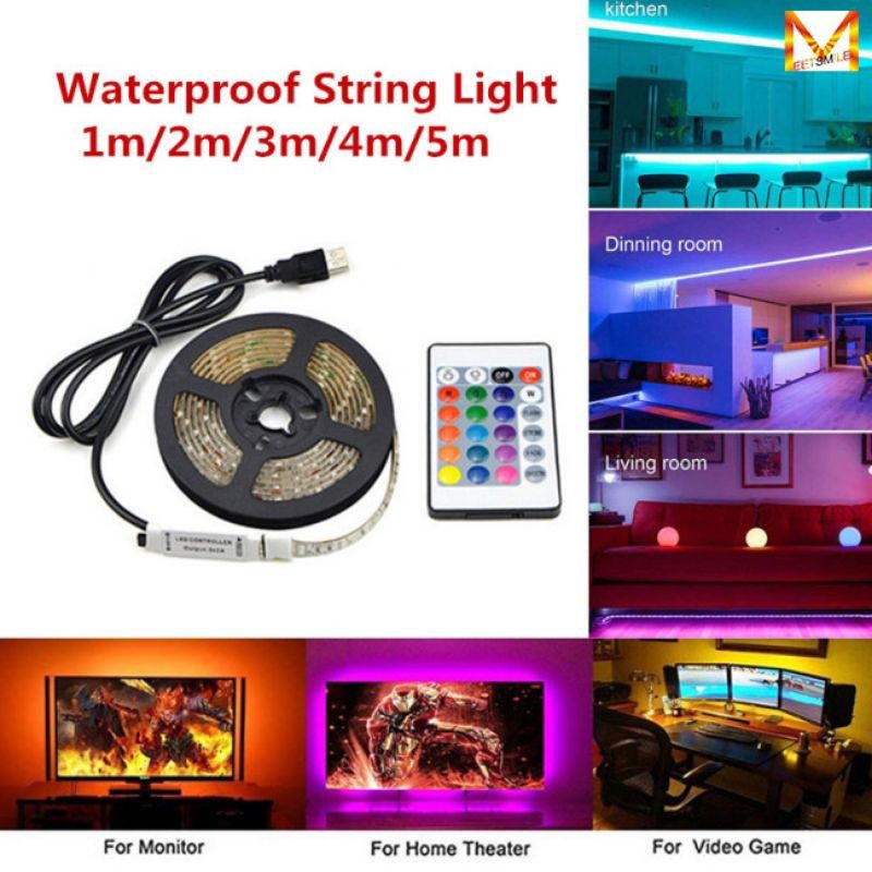 Combo Led dây nhiều màu RGB 5050 5V và bộ mạch nháy có điều khiển