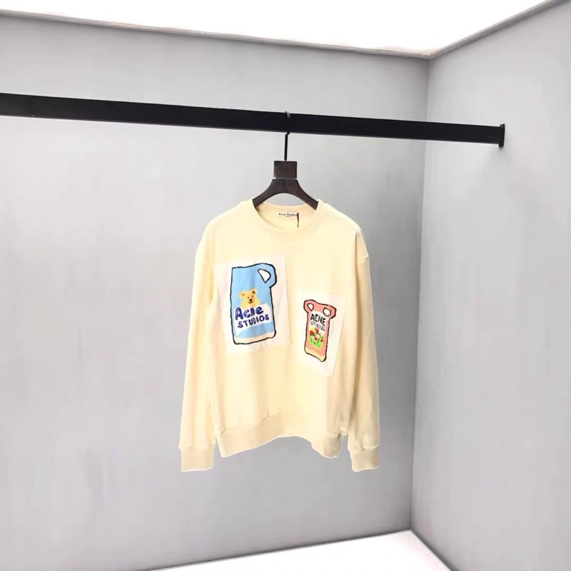 Áo Sweater Jennie Vàng Mơ Hình Gấu Đáng Yêu