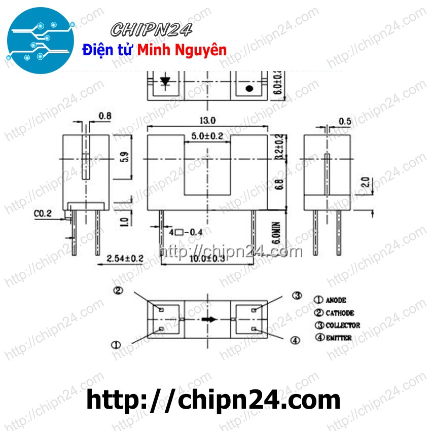 [1 CÁI] Mắt Đọc Encoder ITR9608 - Mắt Nhận Chữ U ITR9608 9608 DIP-4